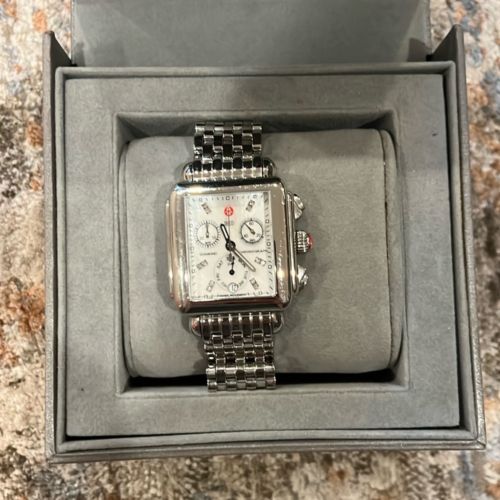 Michele Deco Diamond Stainless Steel Watch
Excellent pre owned condition